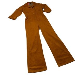 70s RARE Jack Winter suede retro wide leg jump suite!